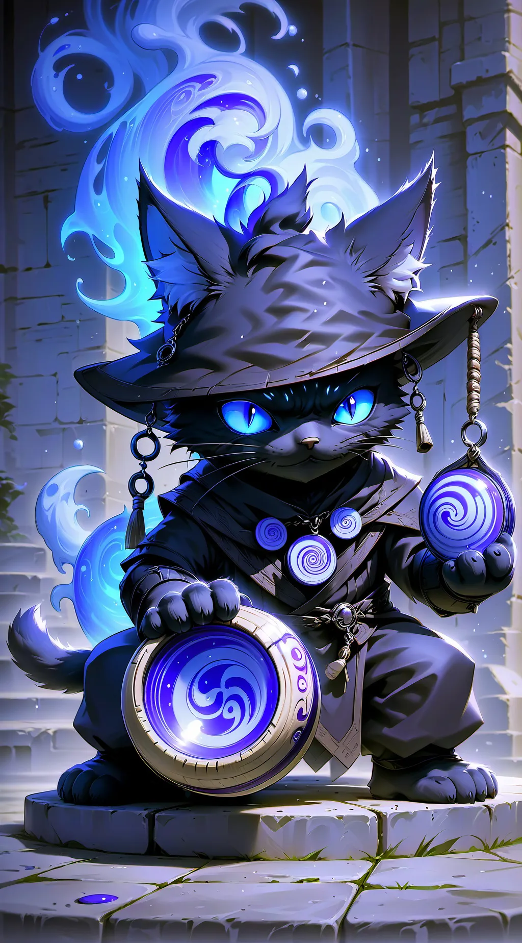 ai character: gato de yoyos background