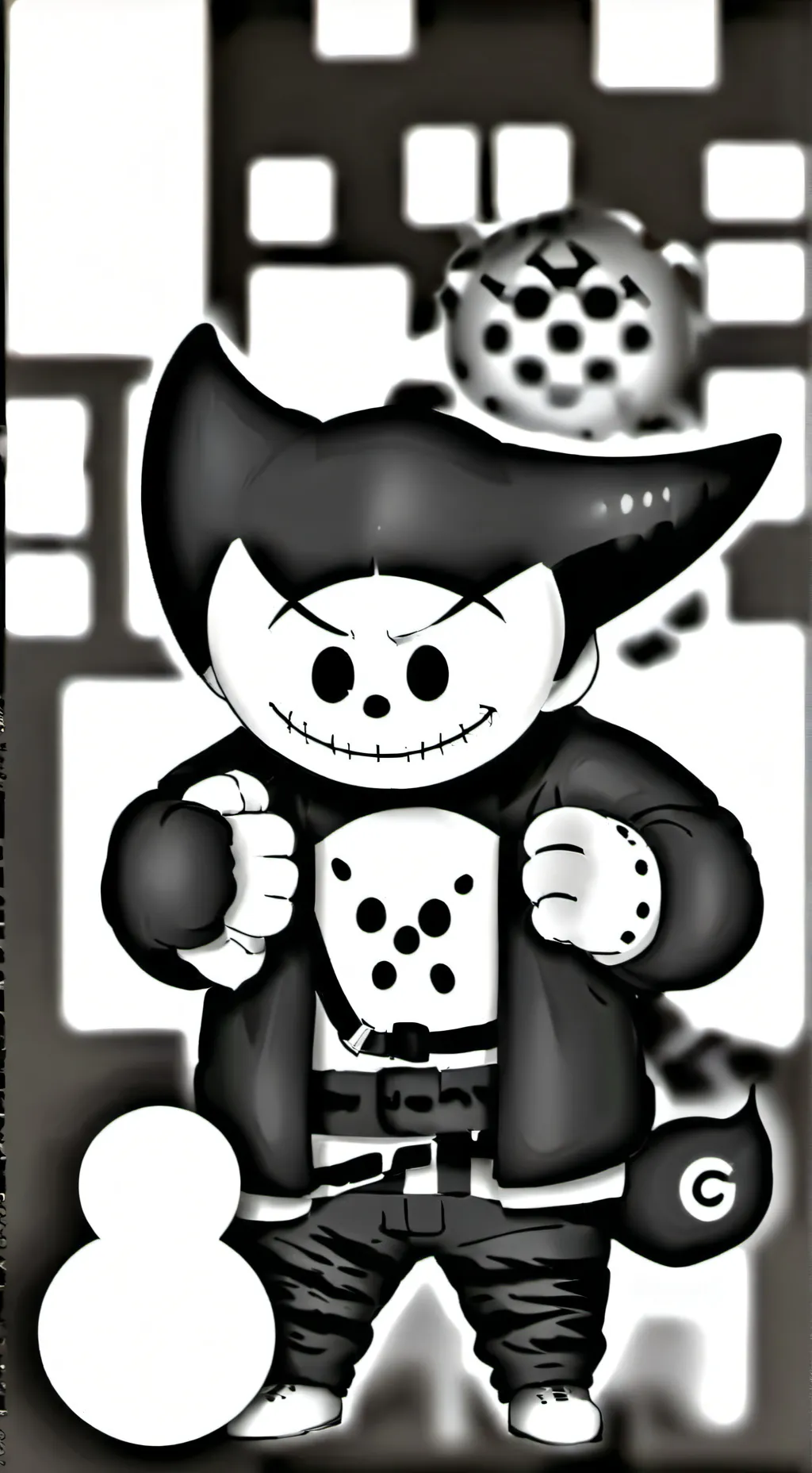 ai character: бенди vore background