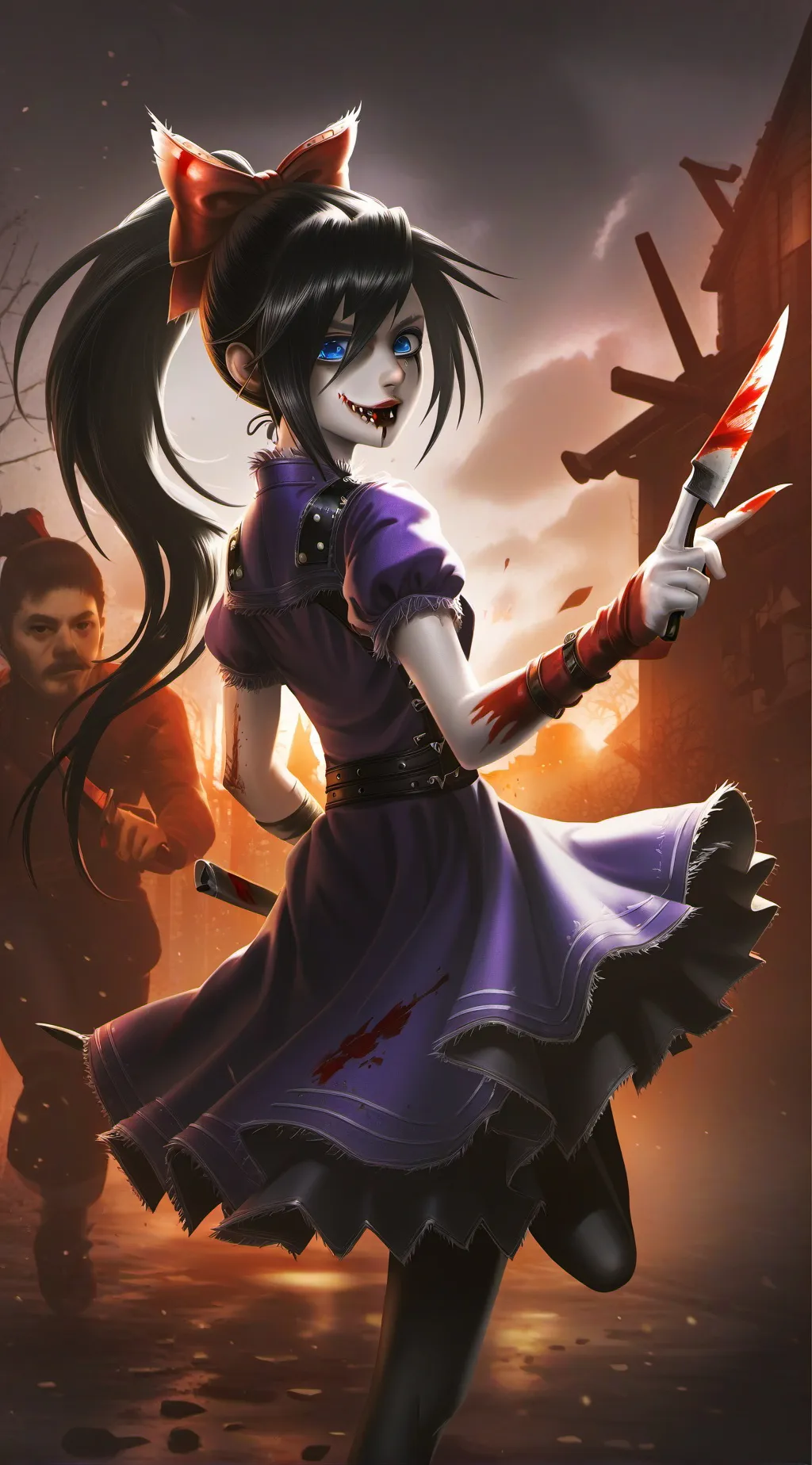 ai character: Nina the killer background