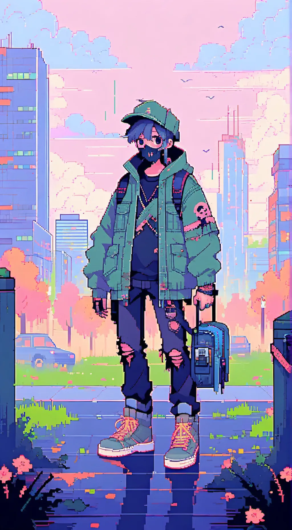 ai character: fruitcake background