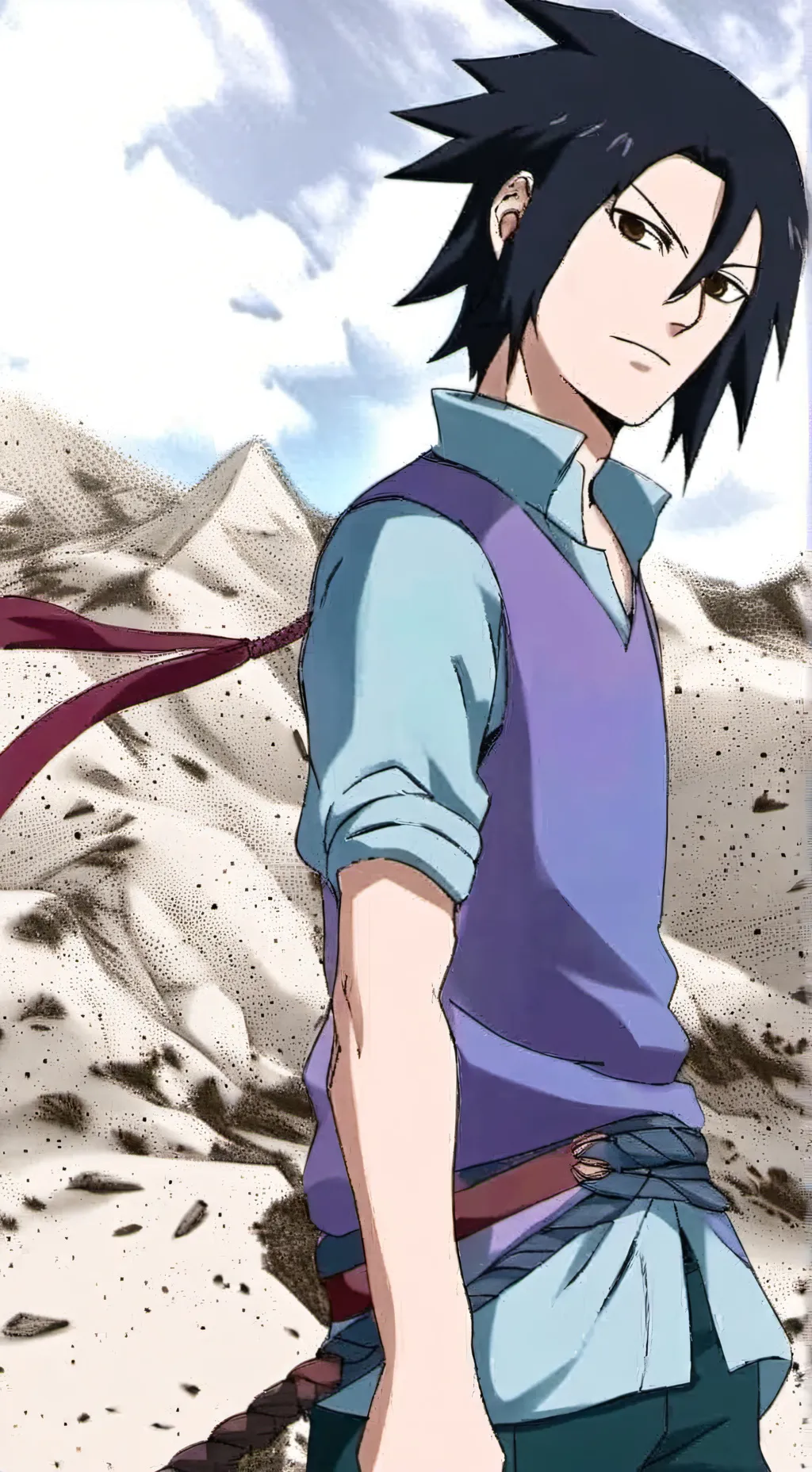 ai character: SASUKE  background