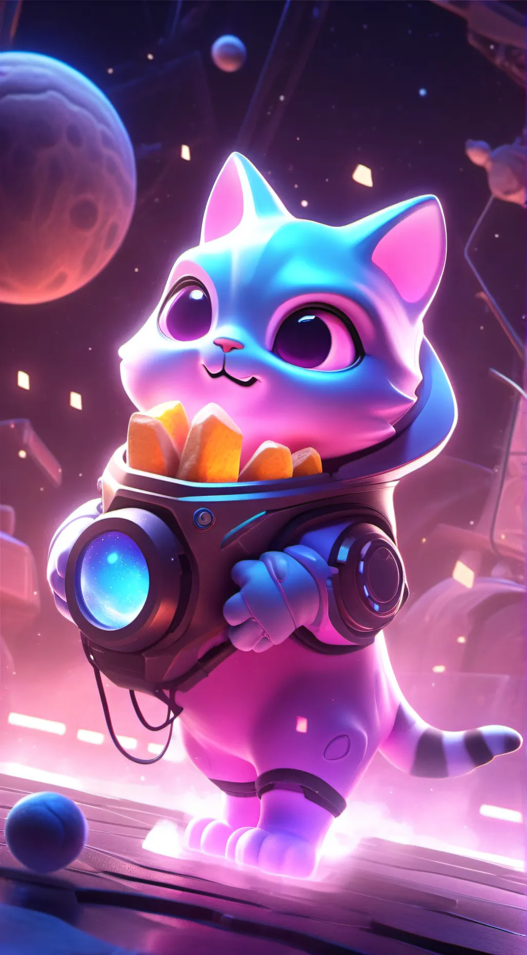 ai character: Alien cat background