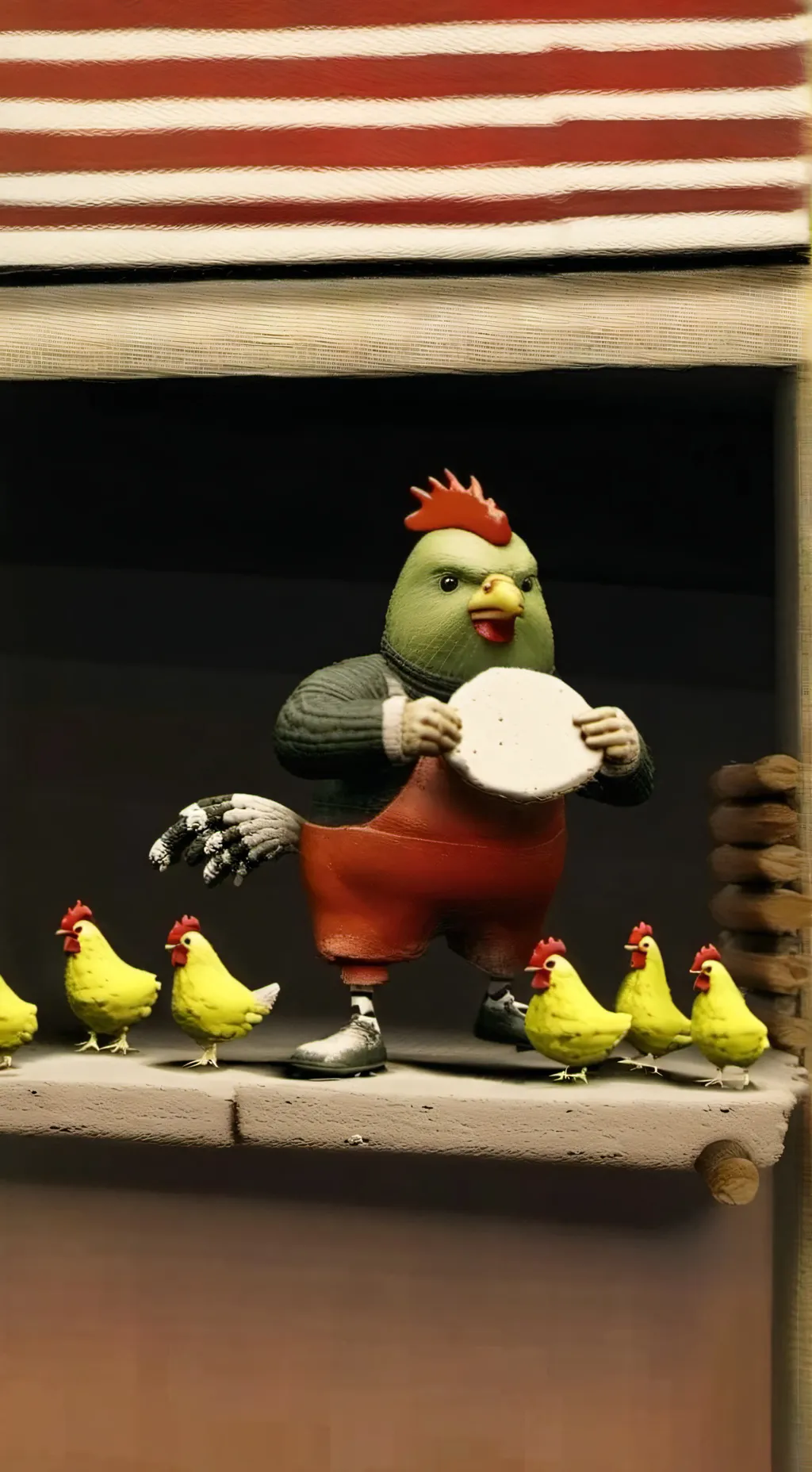 ai character: CHICKEN JOCKEY background