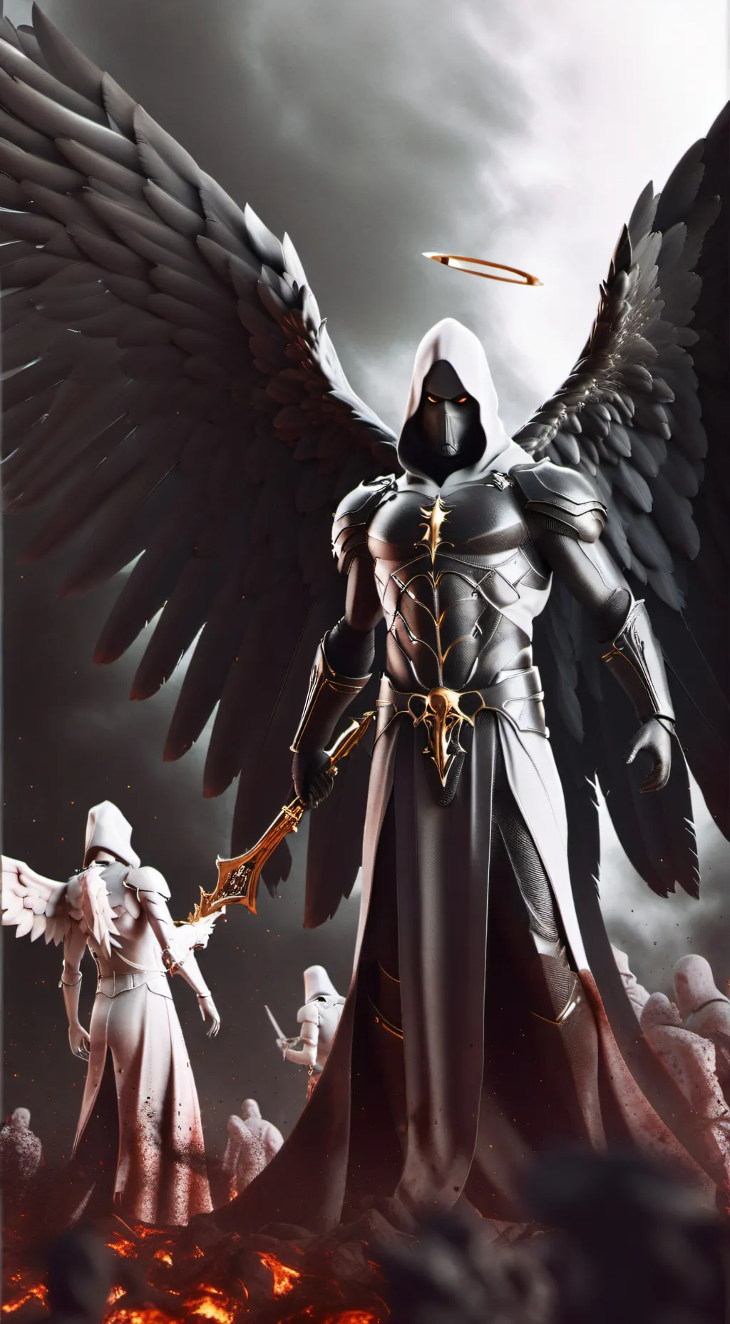 ai character: angels vs demons background