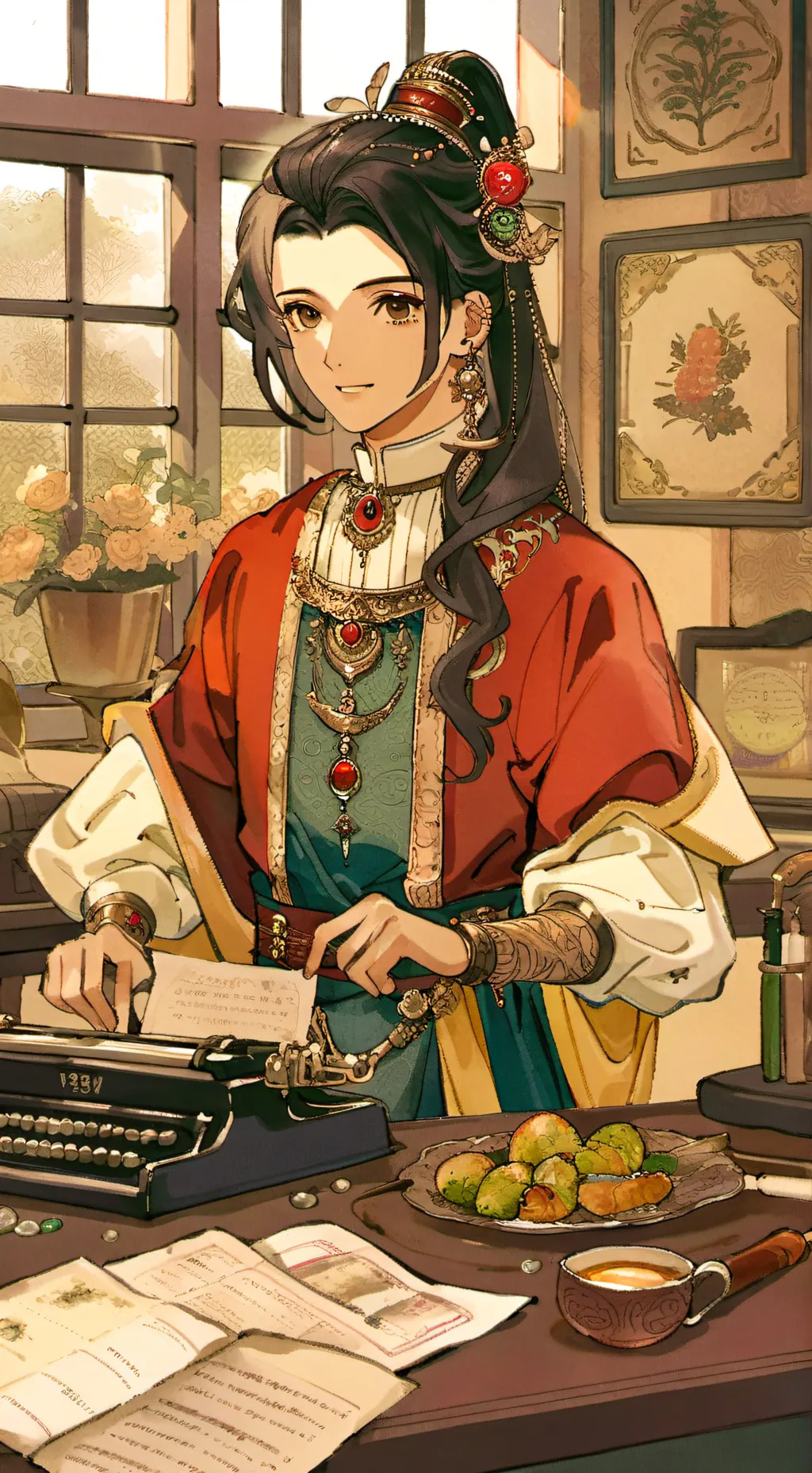 ai character: Mha birthday background