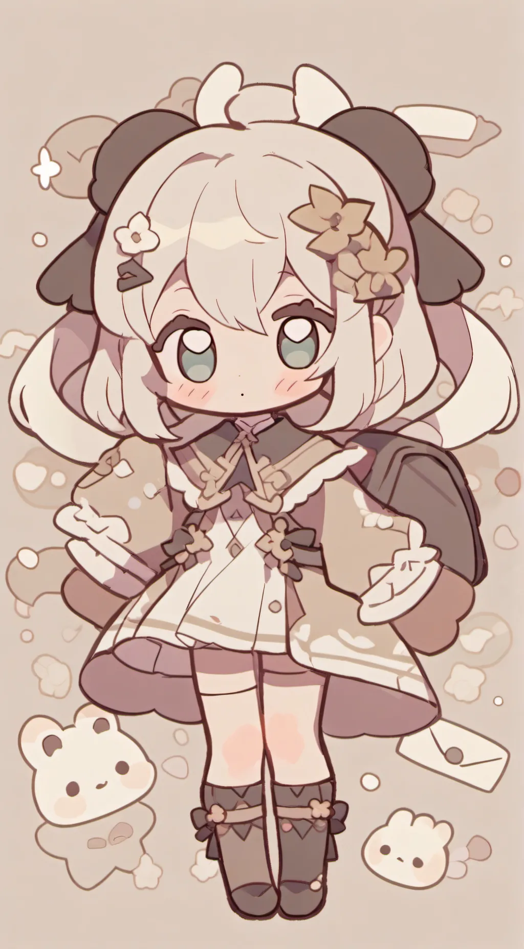 ai character: Un bébé background