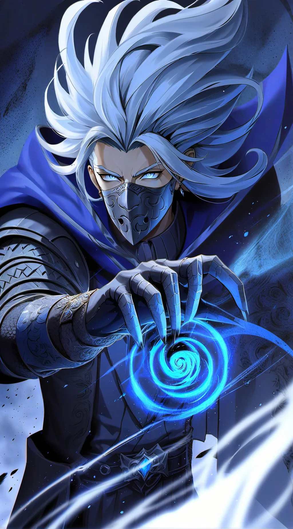 ai character: snow villain background