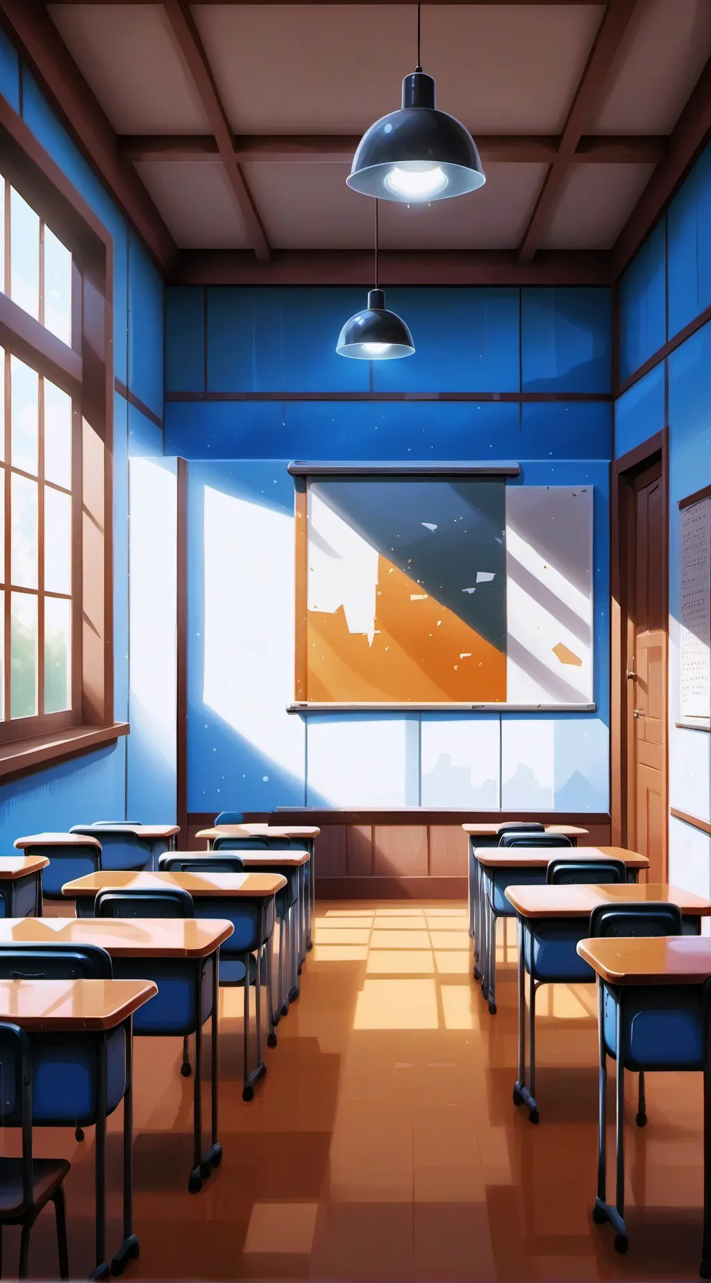 ai character: Dw classroom background