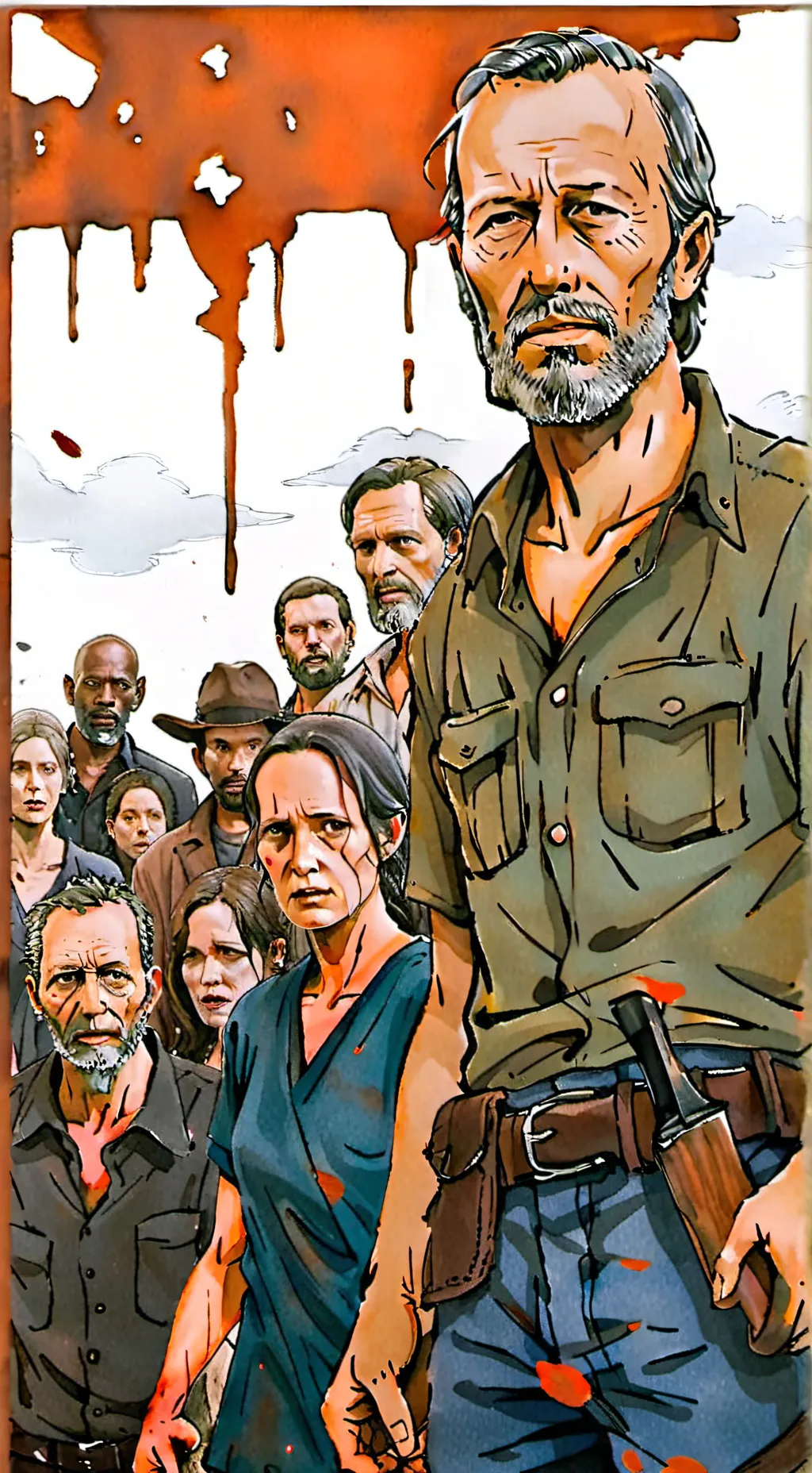 ai character: The Walking Dead  background