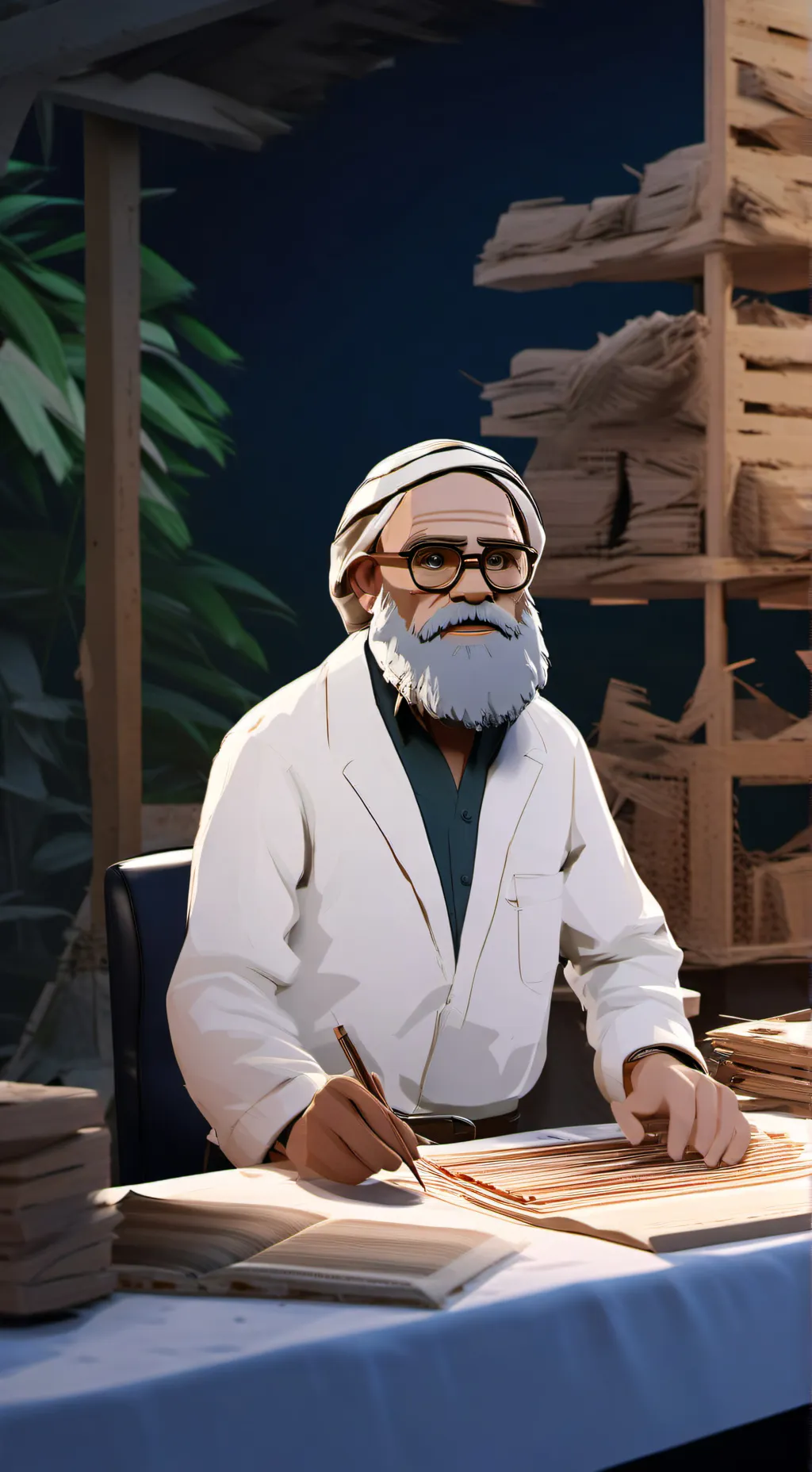 ai character: Darwin  background