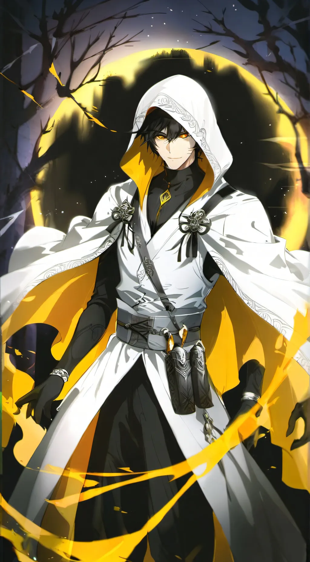 ai character: Gray background