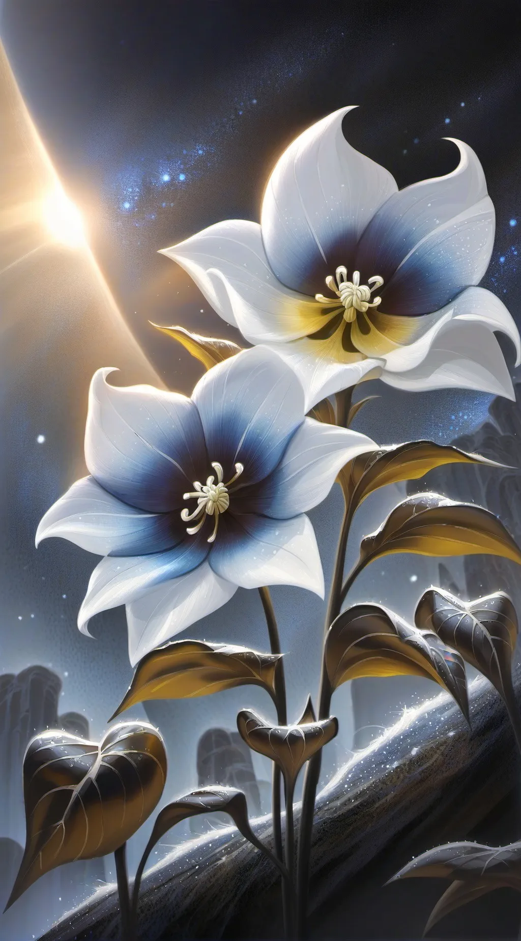 ai character: Moknflower brakeup background