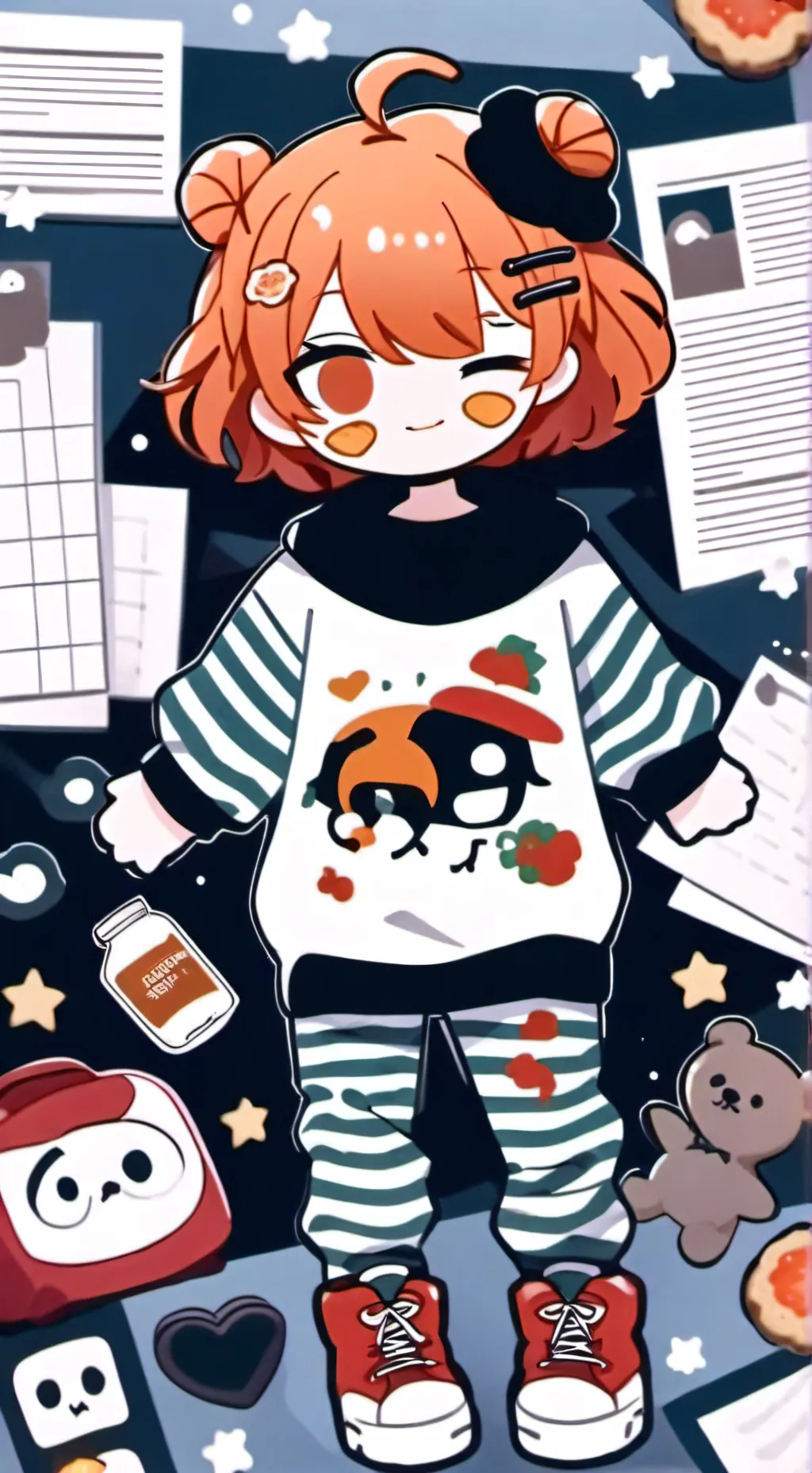 ai character: Ginger background