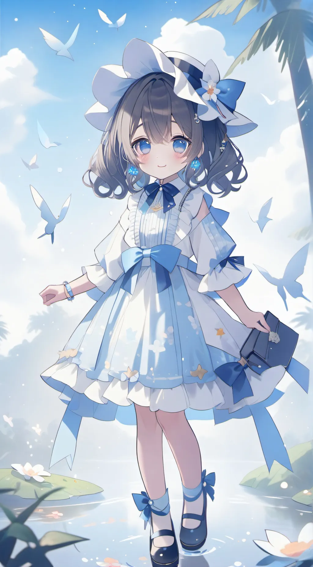 ai character: biru background