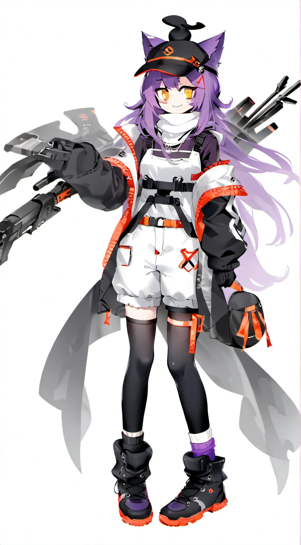 ai character: Uzi but as a plush background