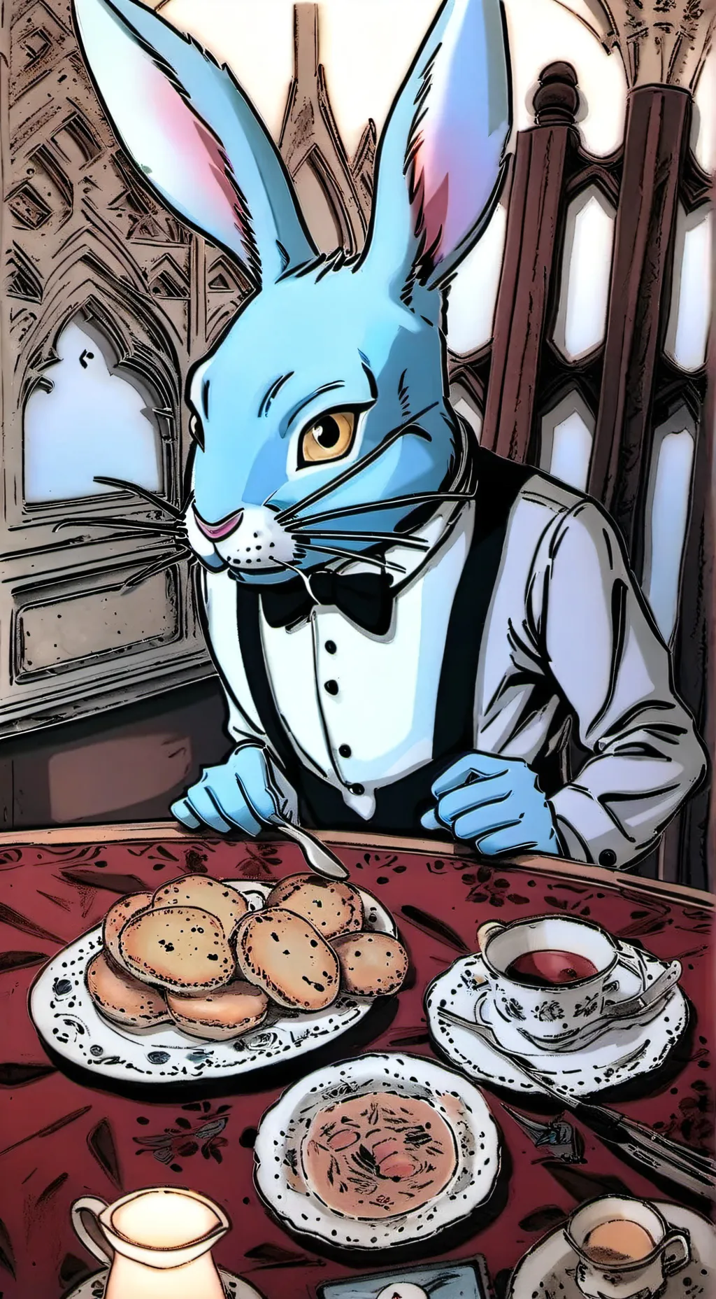 ai character: easter bunny background