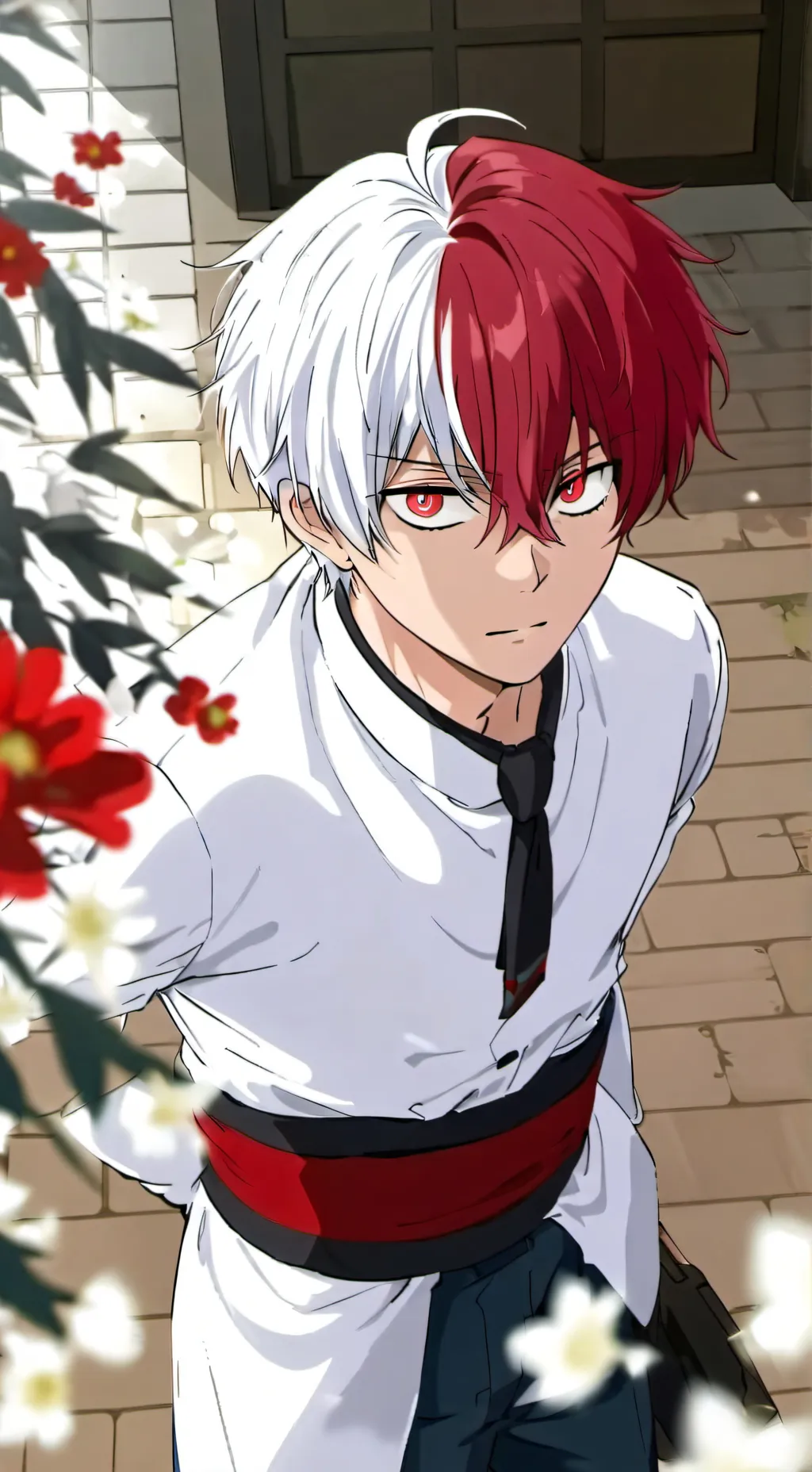 ai character: shoto todoroki  background