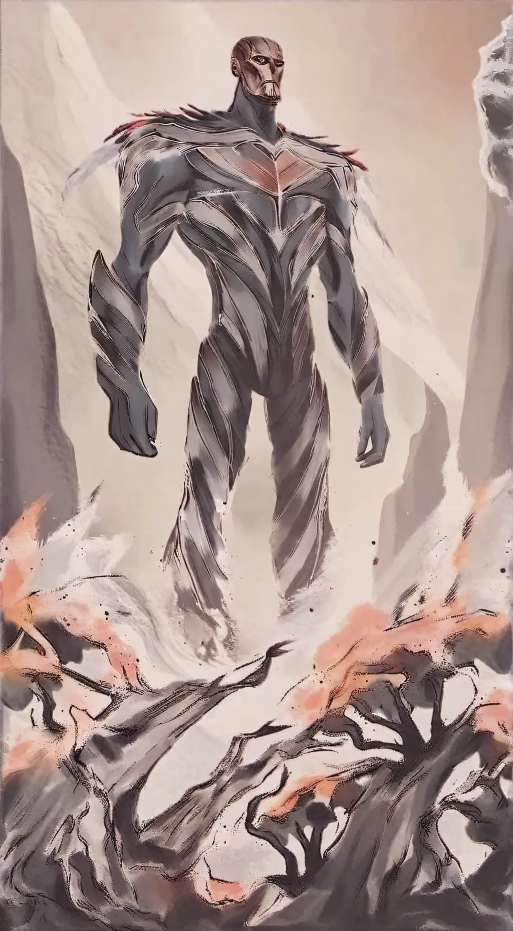 ai character: titan colozal background