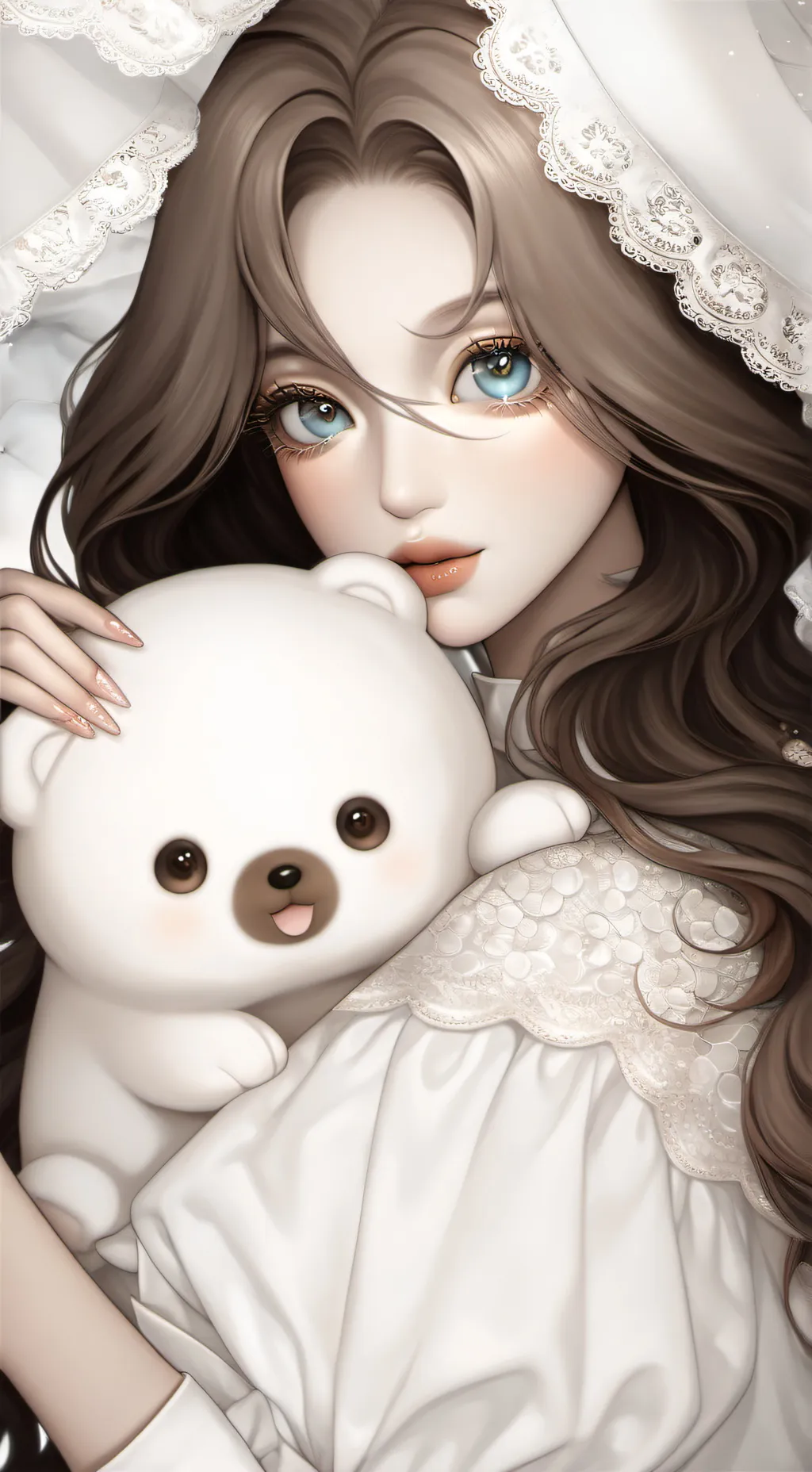 ai character: wenda X gray background