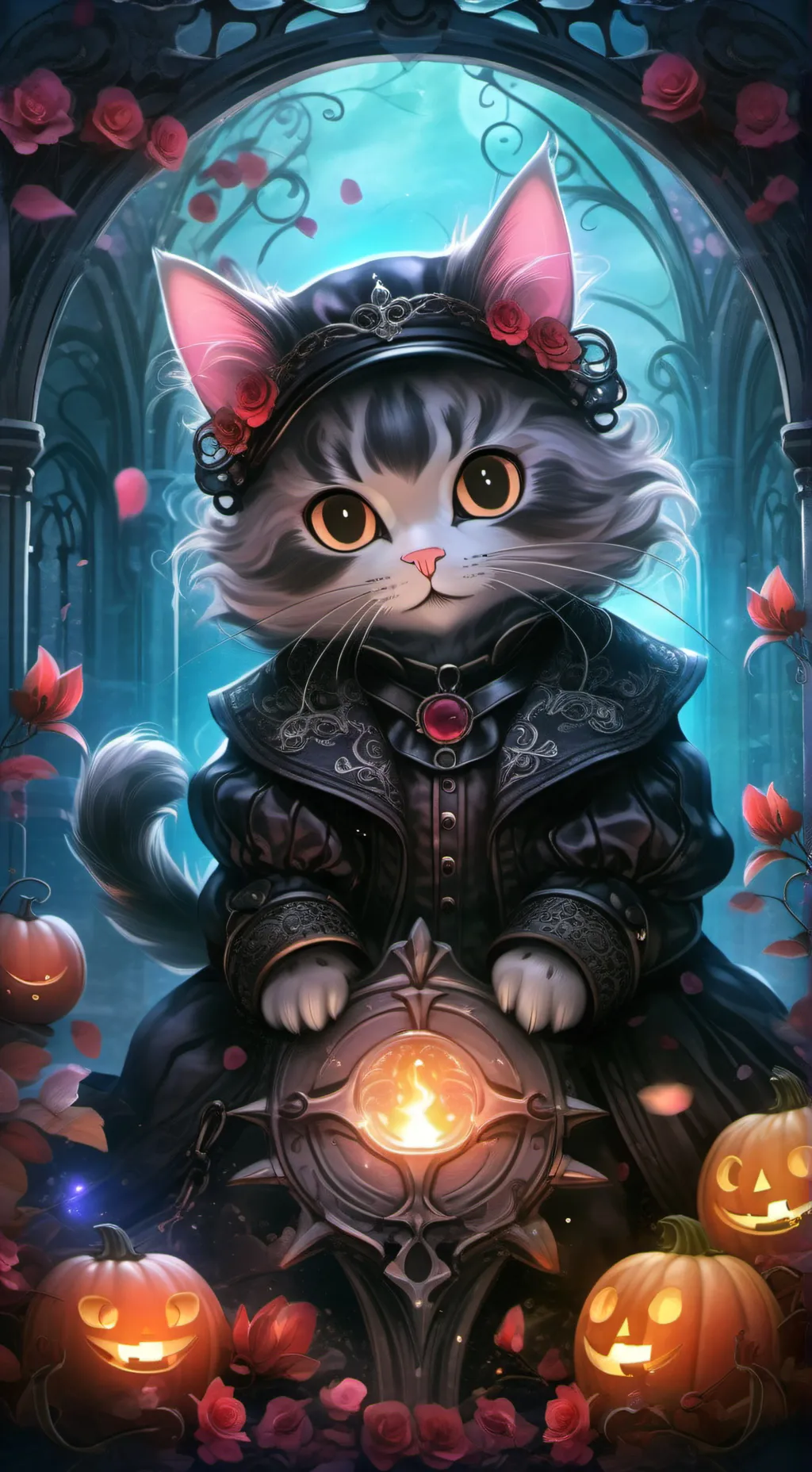 ai character: Gato😼😼 background