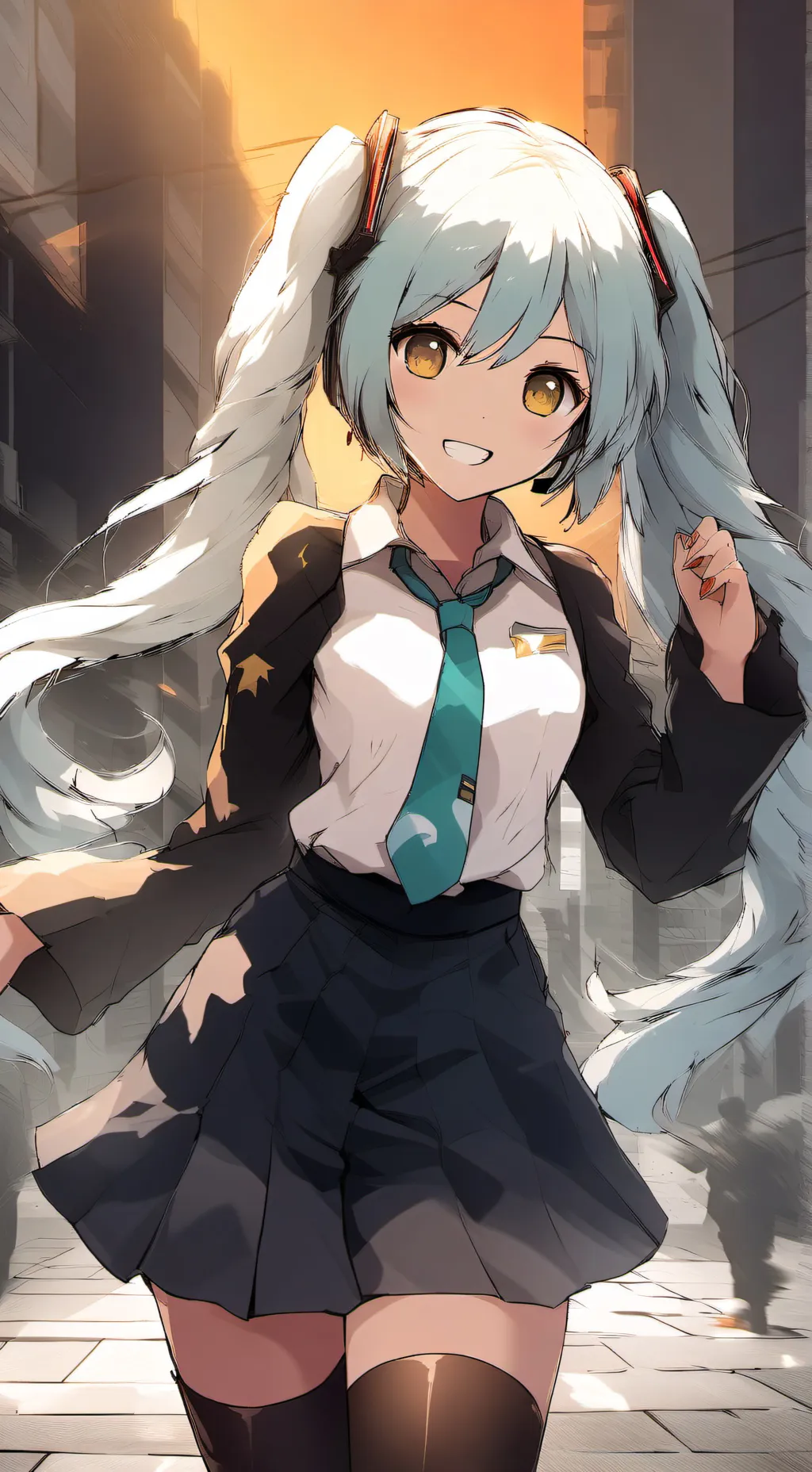 ai character: hatsune miku background