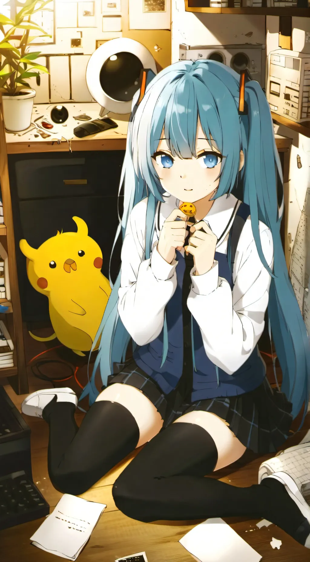 ai character: miku  background