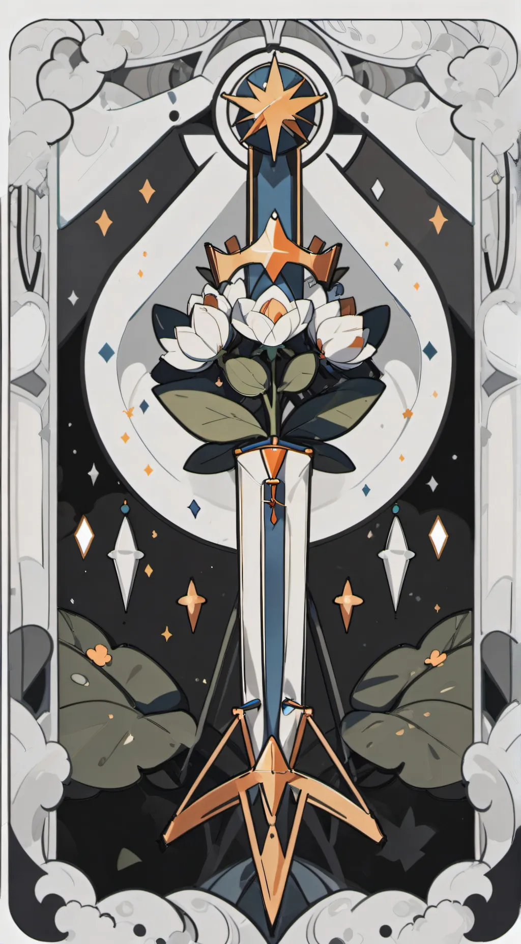 ai character: bud flower background