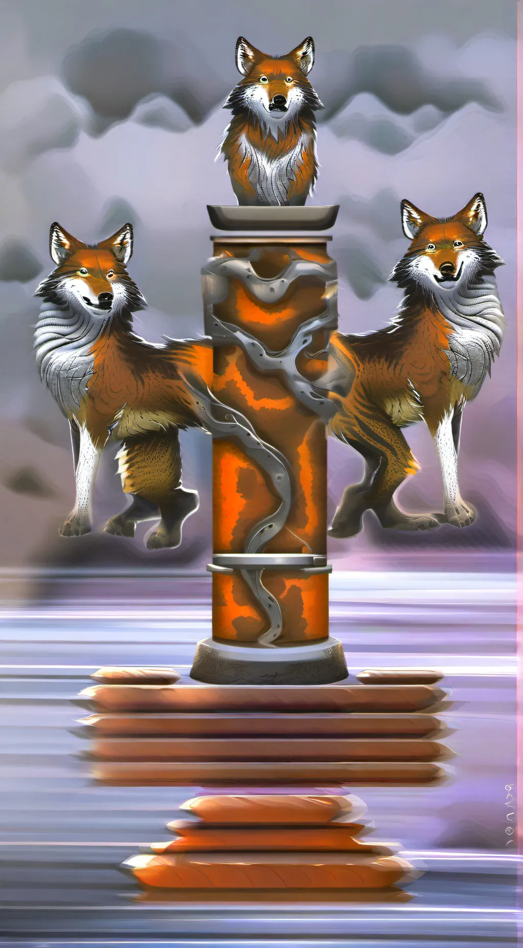 ai character: K1ngGh1d0ra background