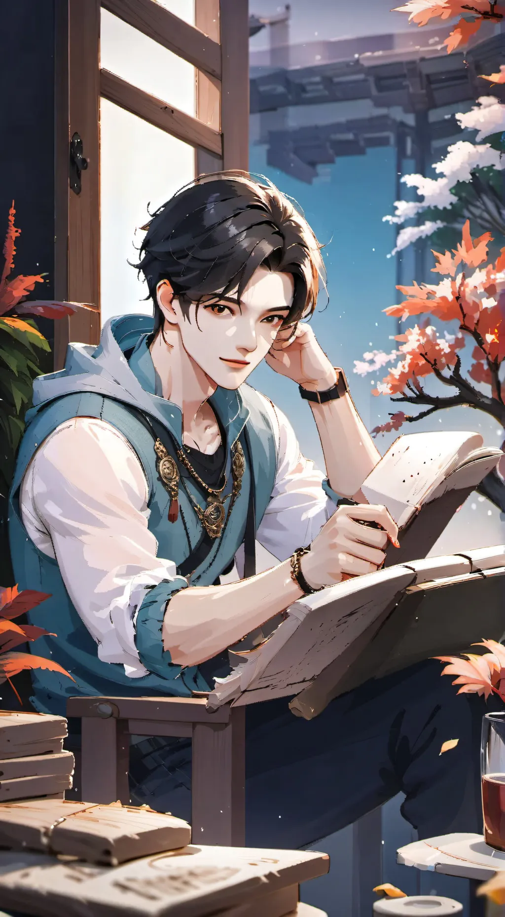 ai character: Leo background