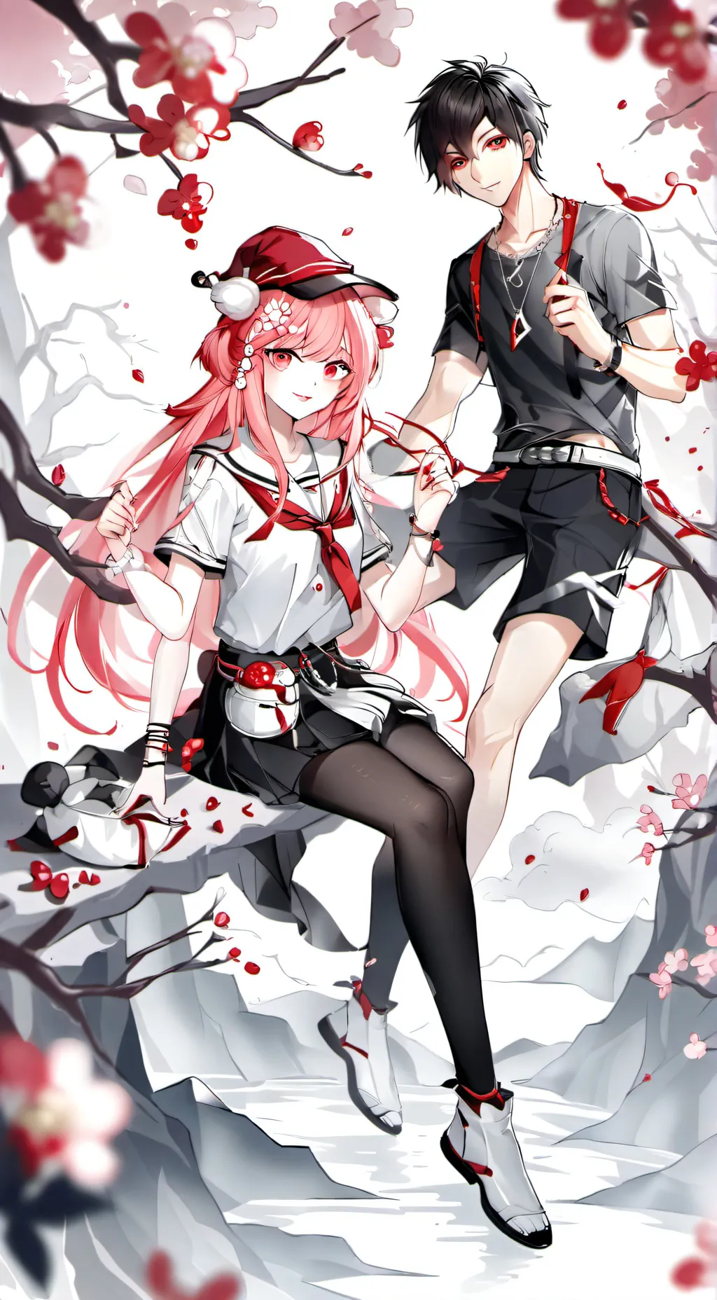 ai character: Elsa & James  background