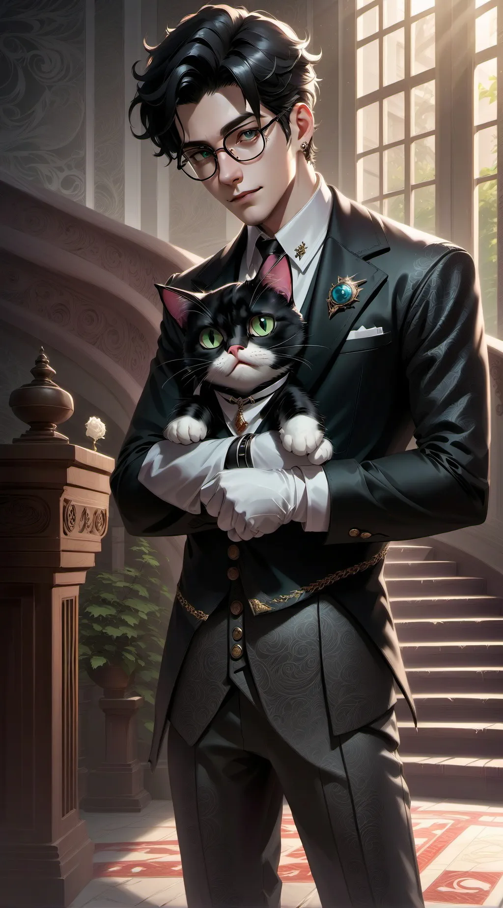 ai character: Andrea🐱🥰 background