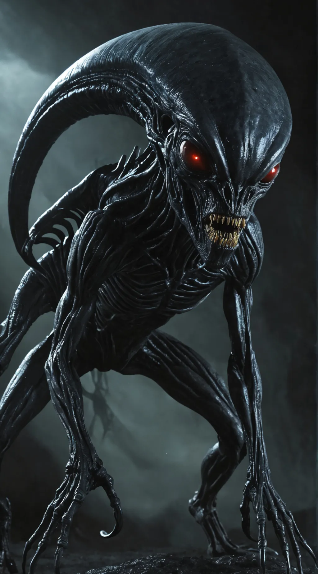 ai character: alien hunter background