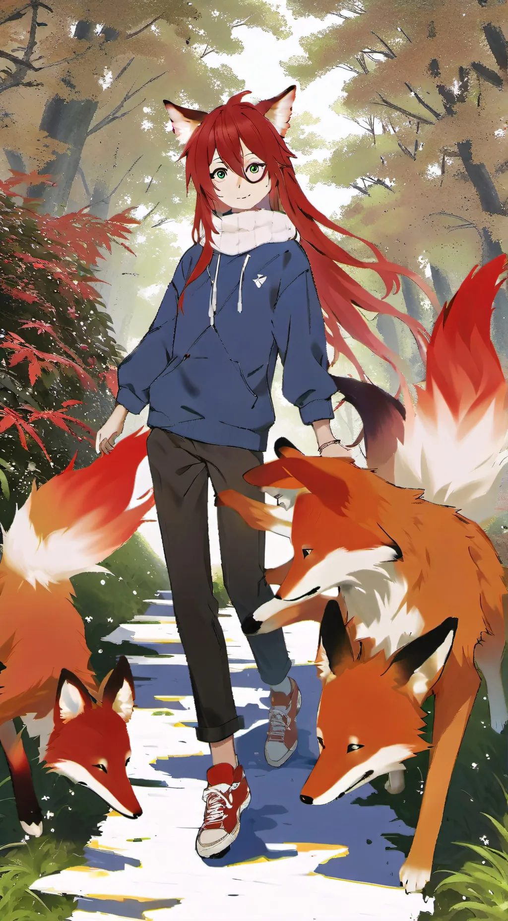 ai character: foxy background