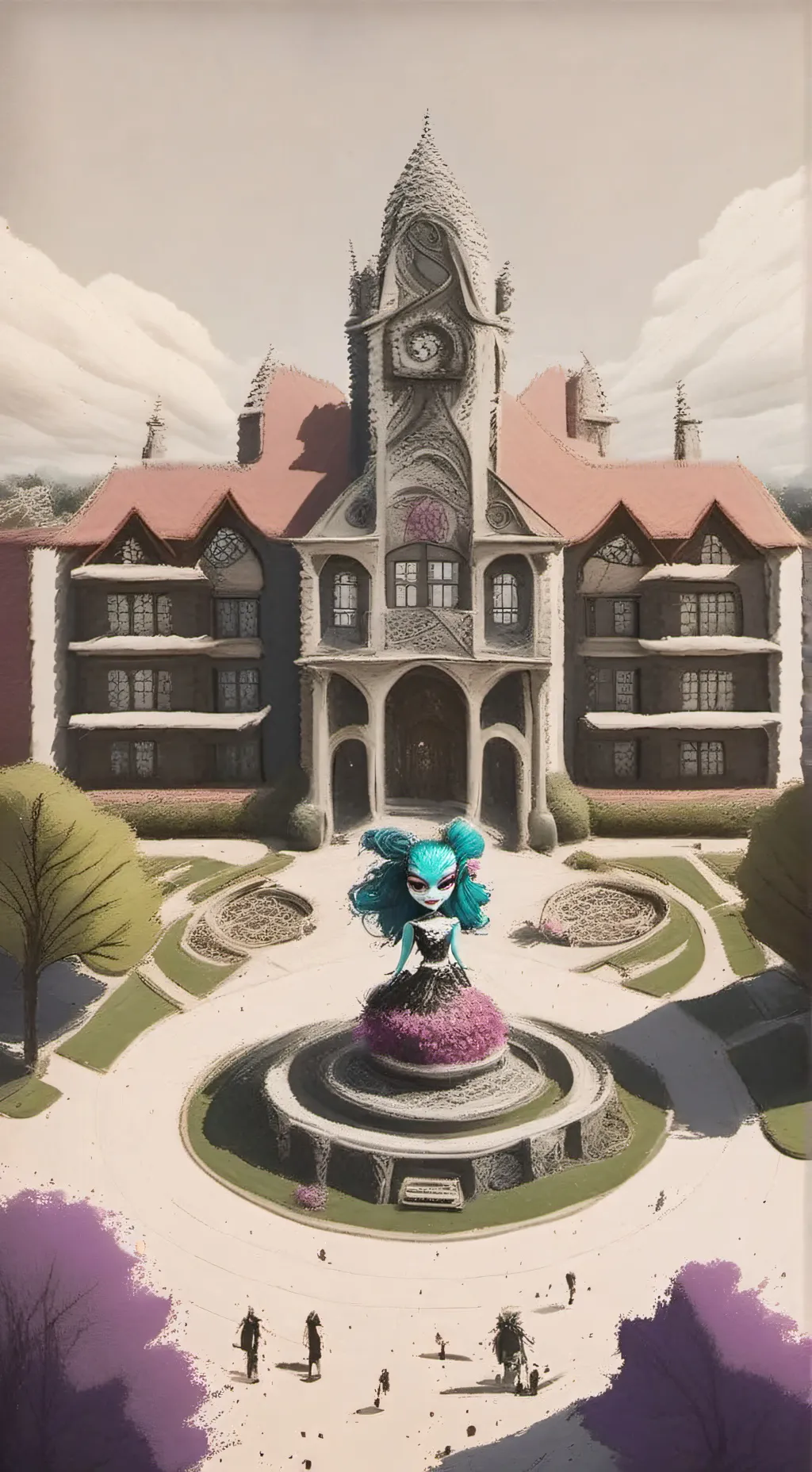 ai character: hp x monster high background