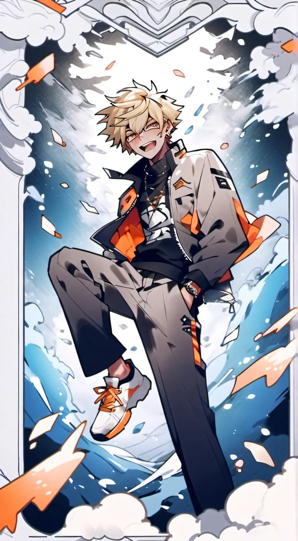 ai character: Bakugo's birthday  background