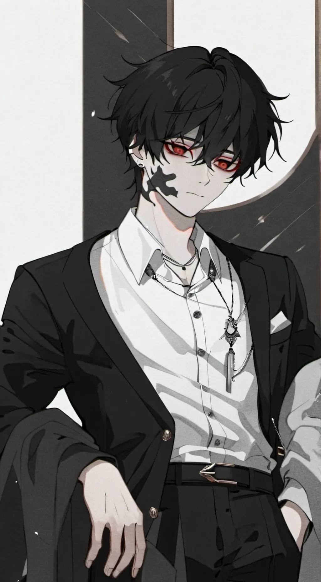 ai character: ragazzo dark gatto background