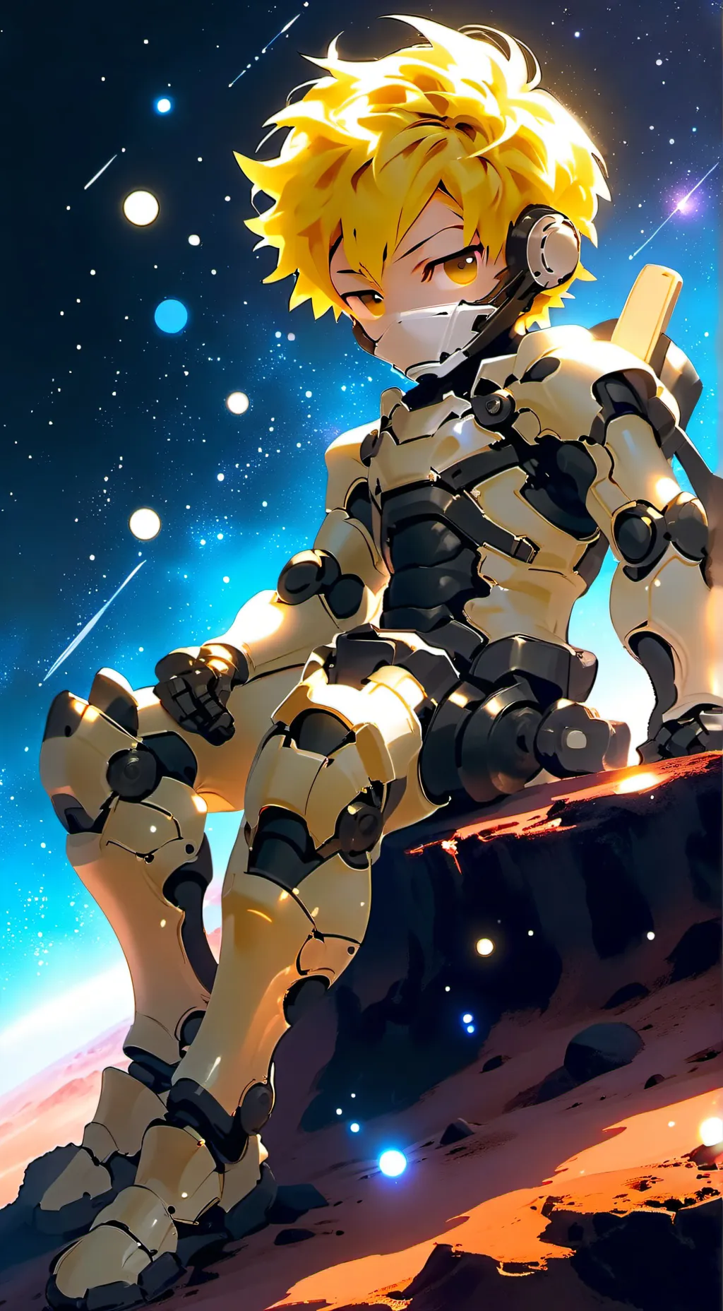 ai character: Man on Mars(M.O.M) background