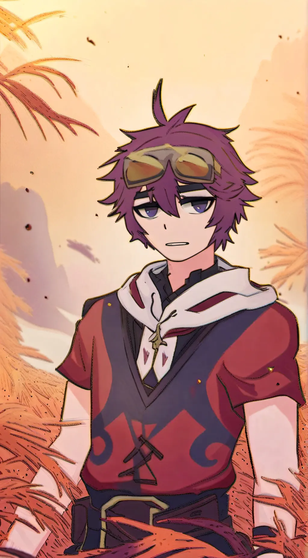 ai character: SANTICO  background