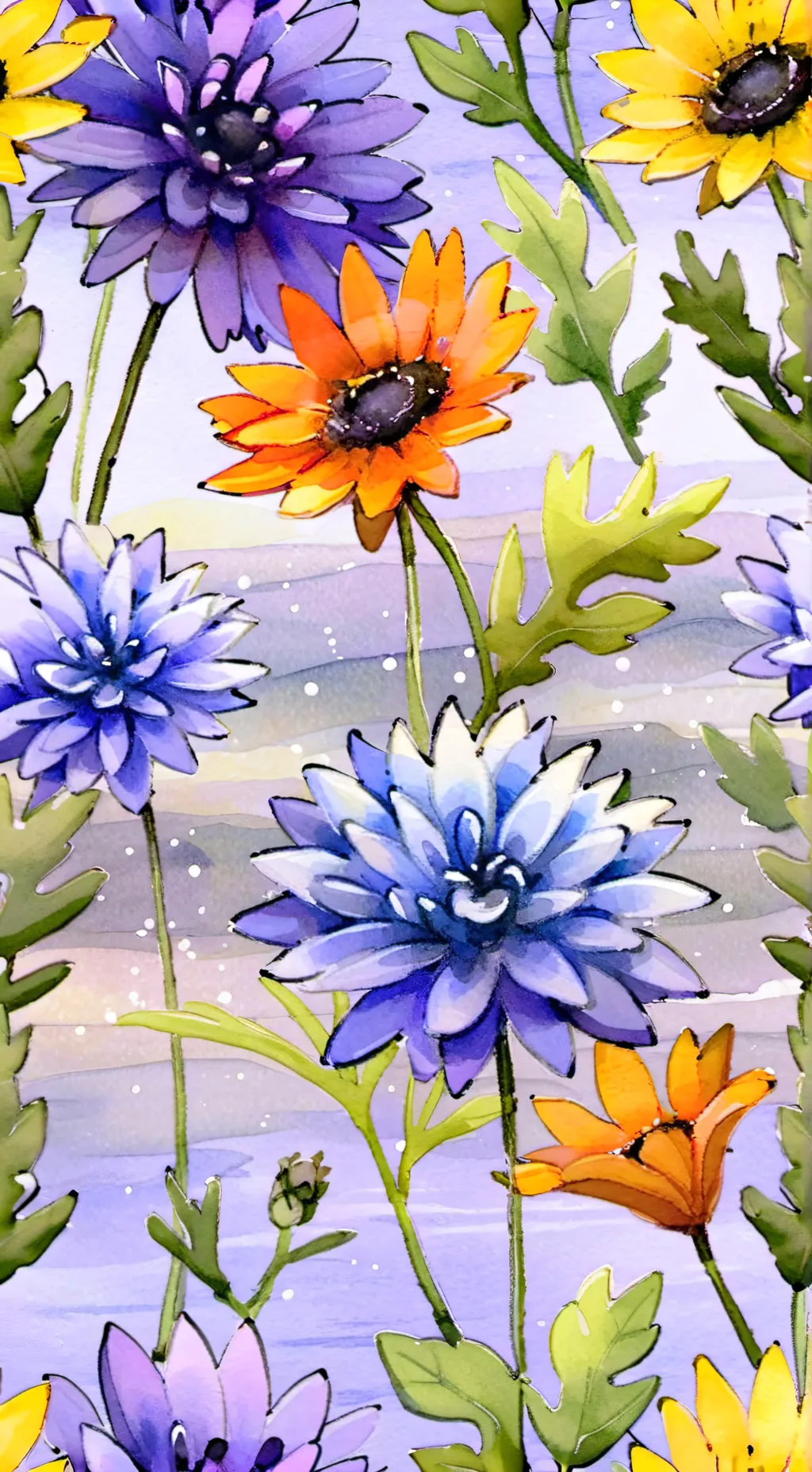 ai character: GAY BALD FLOWER DW background