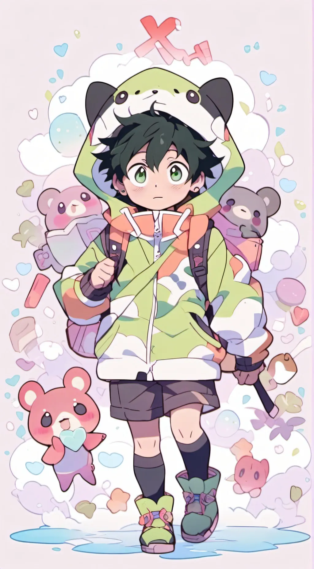 ai character: Deku background