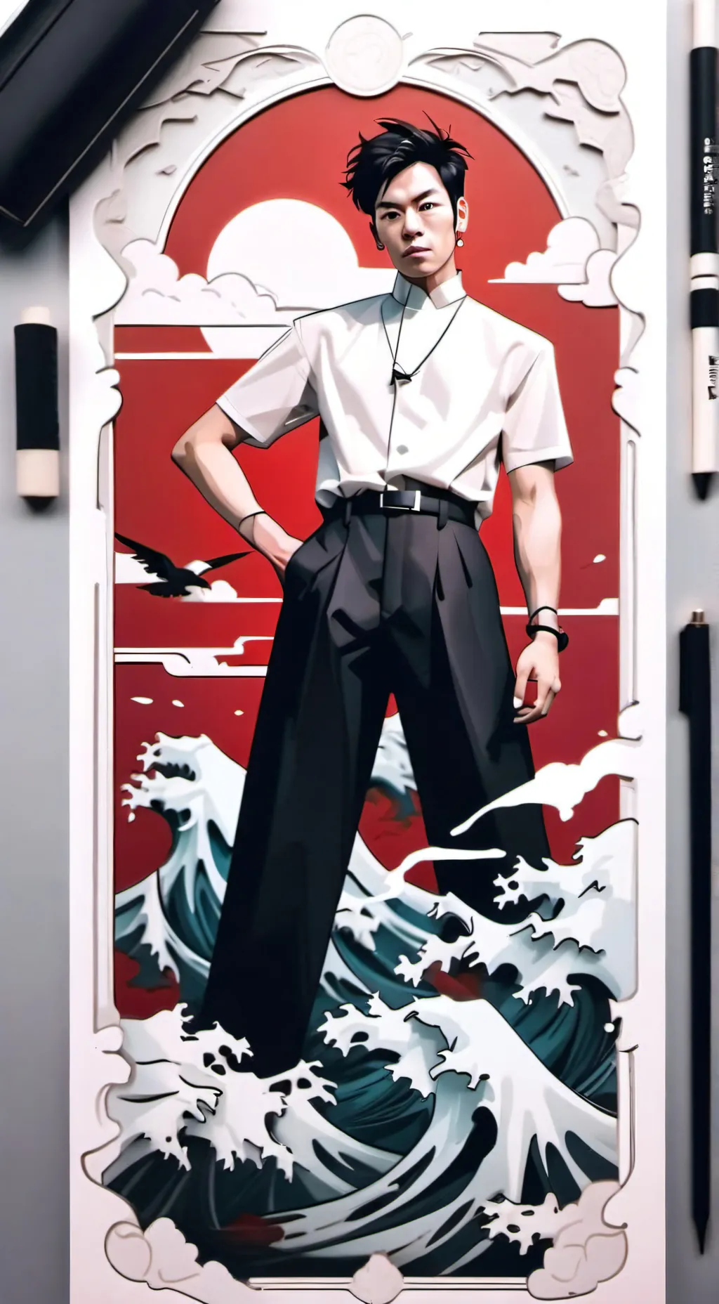 ai character: Thanos ￼ background