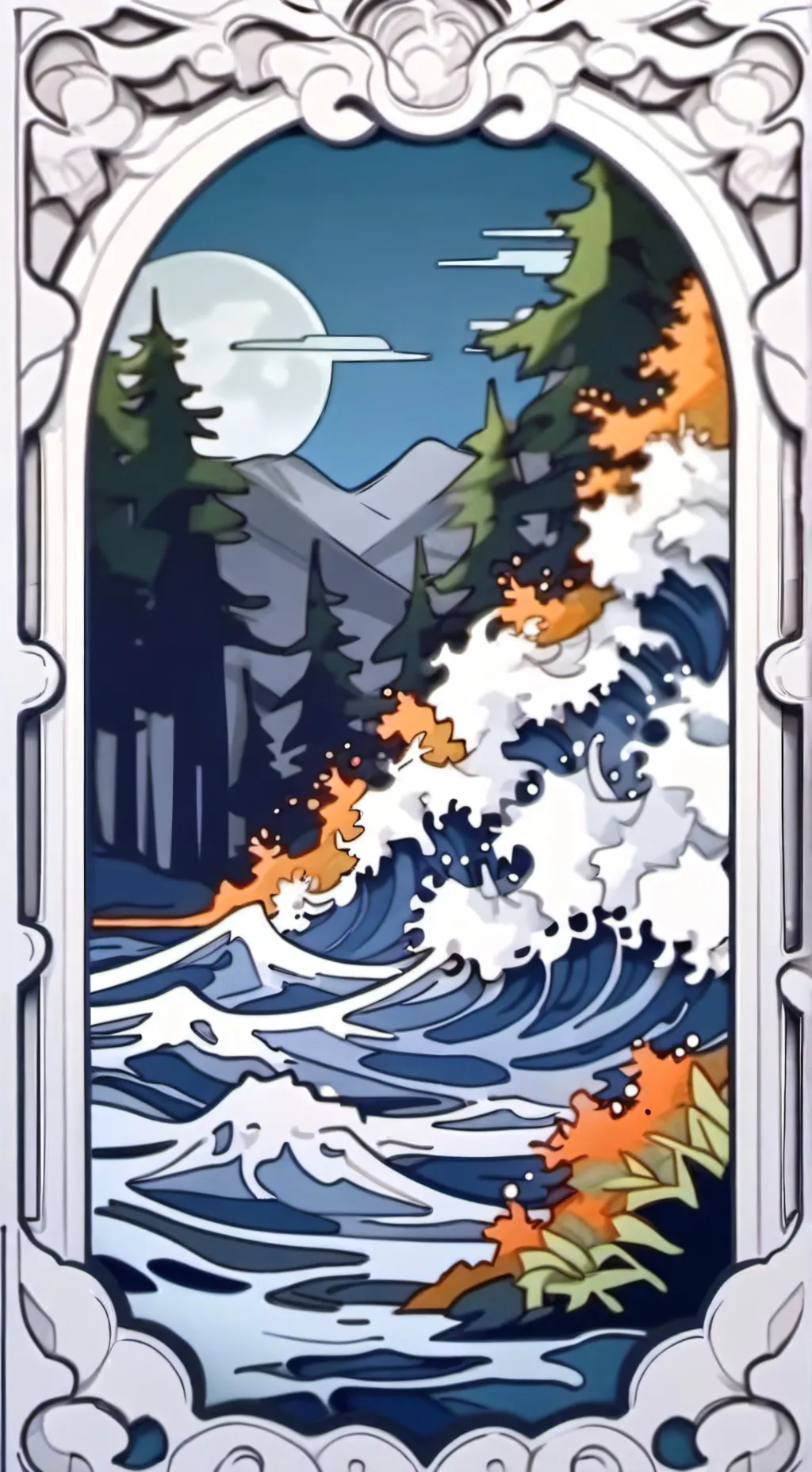 ai character: dia de nieve  background