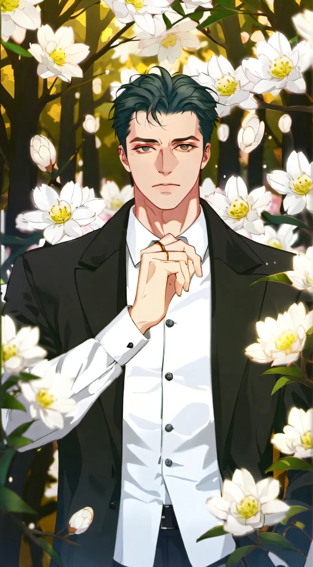 ai character: zoro  background