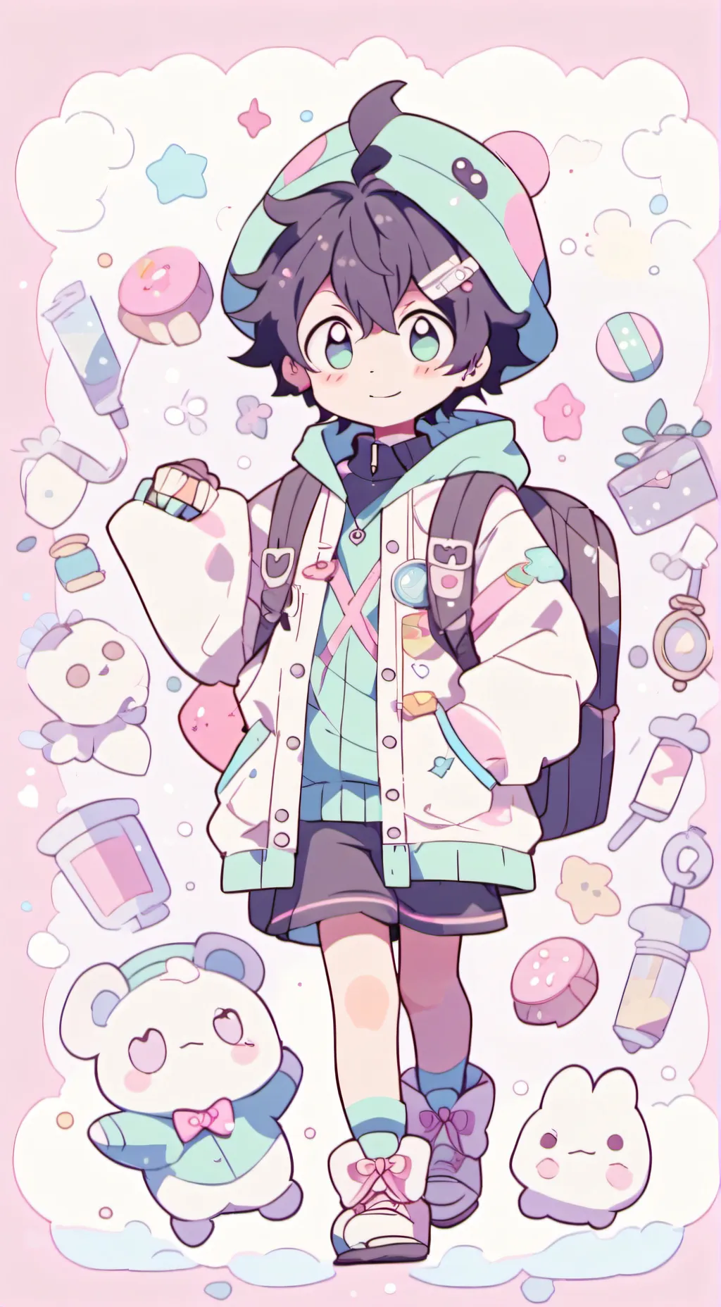 ai character: deku  background