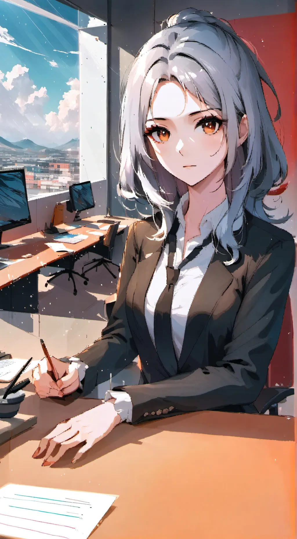 ai character: Sunflower background