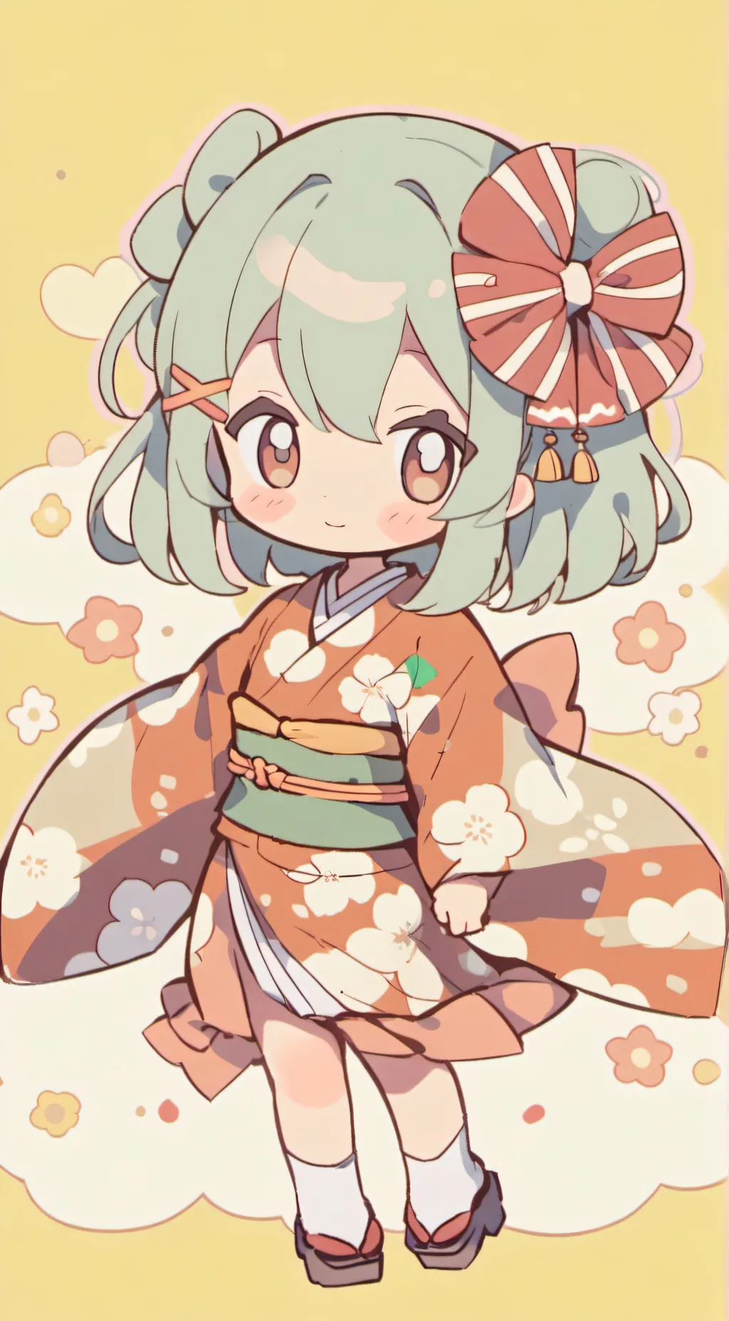 ai character: Zenitsu x Nezuko background