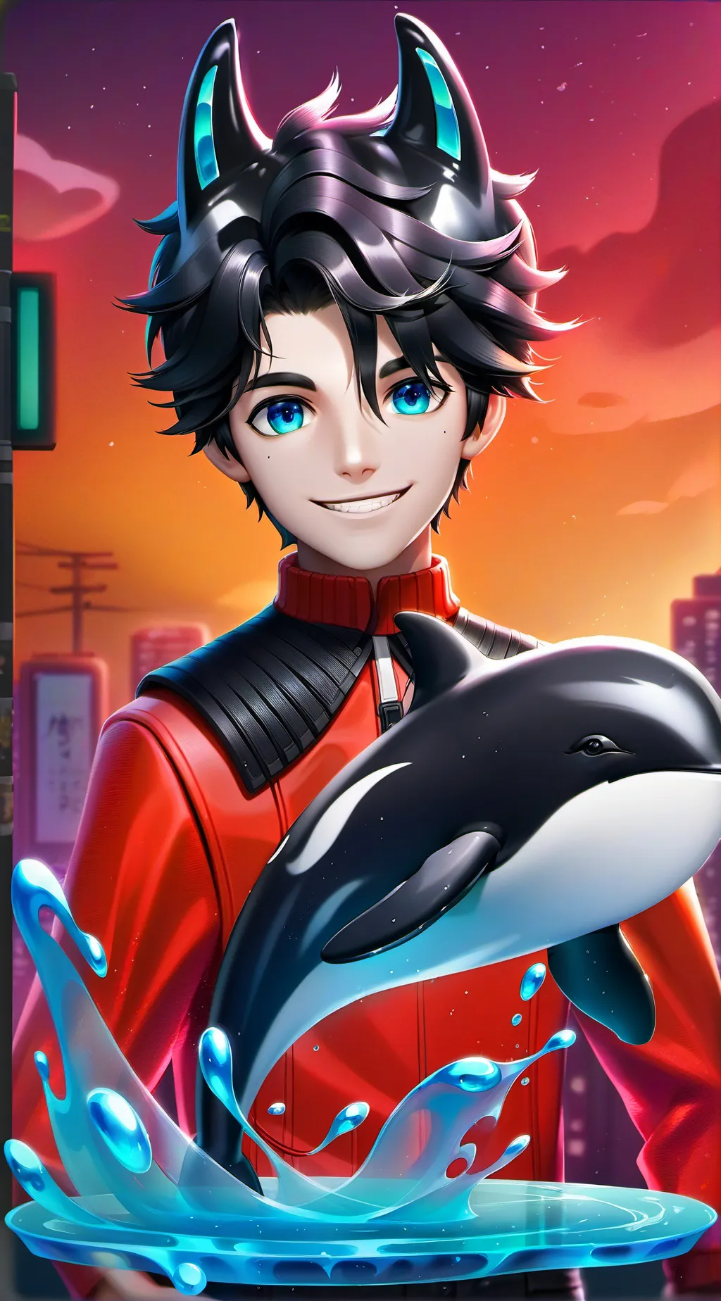 ai character: Inky the Orcat Spirit background