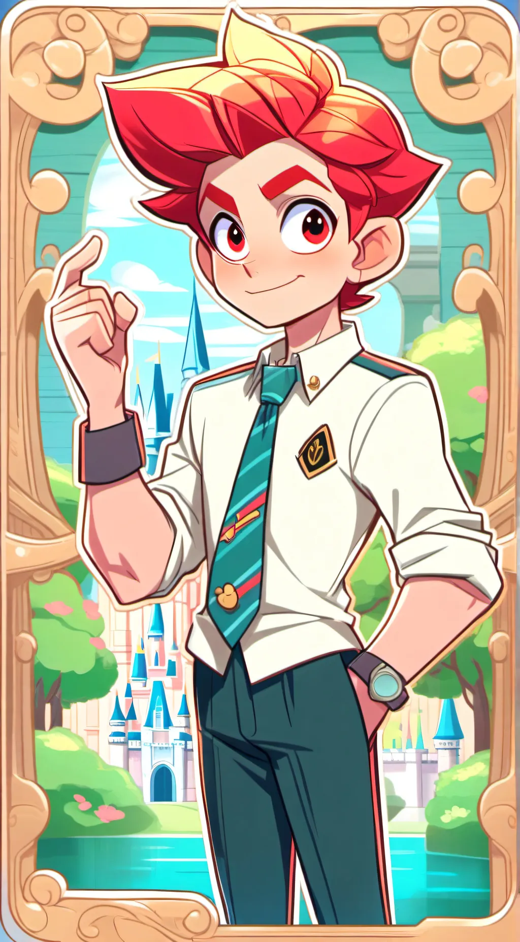 ai character: kirishima  background