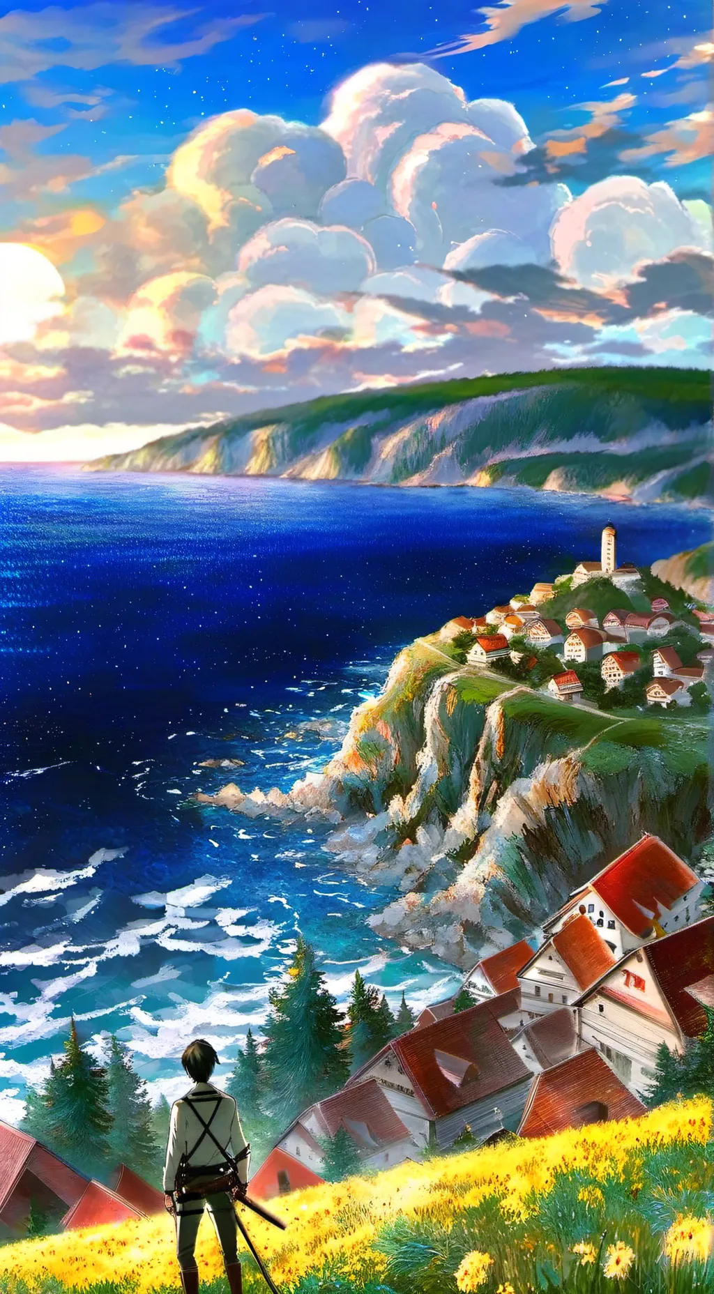 ai character: AOT movie background