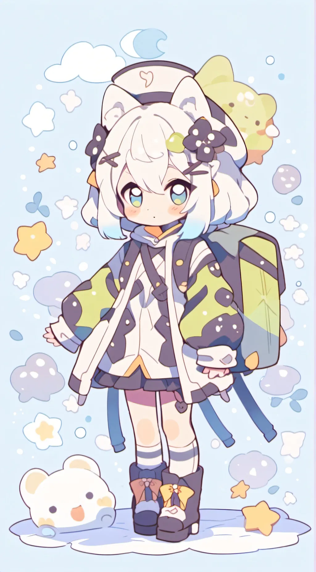 ai character: Catnap x Dogday  background